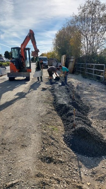 Arbeiten Baustelle Hauptstraße Bahnhofstraße Klausenhöhe bis B14